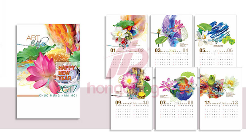 mẫu lịch tết 2019 đẹp