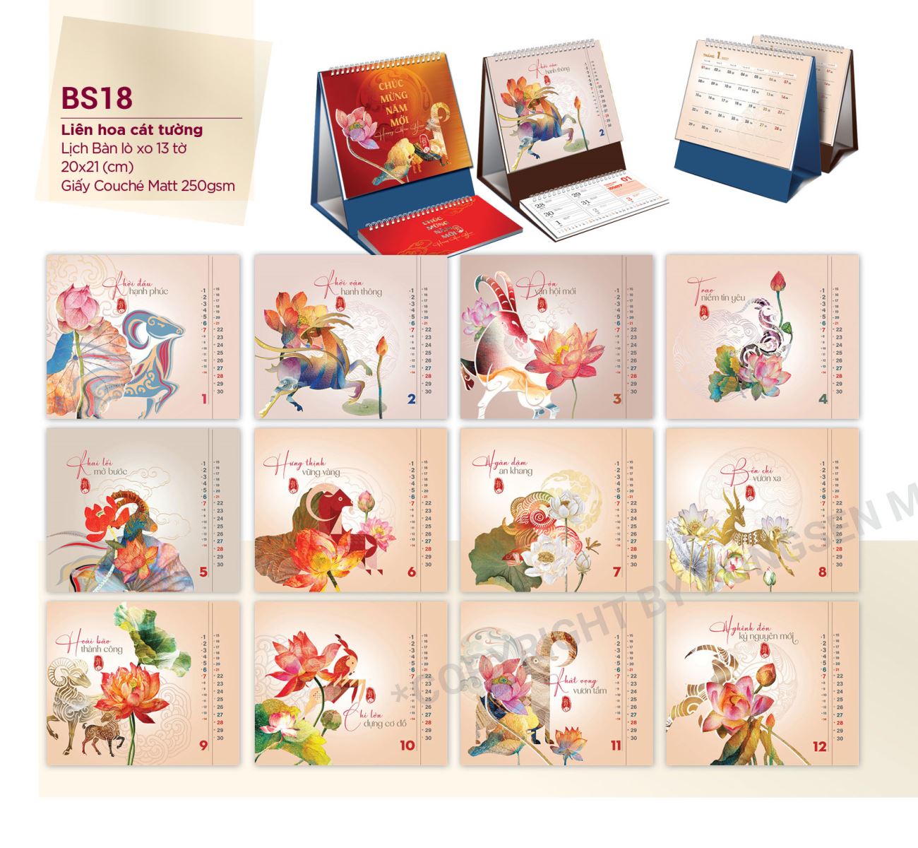 Lịch để bàn 2027 phong cảnh thiên nhiên đẹp mắt