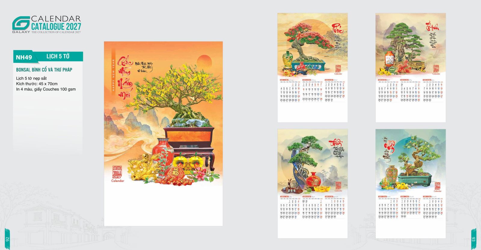 Thiết kế và in lịch nẹp thiếc cho doanh nghiệp